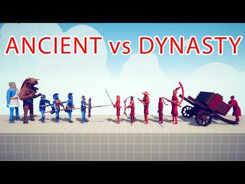ANCIENT Team vs DYNASTY Team - Totally Accurate Battle Simulator TABS