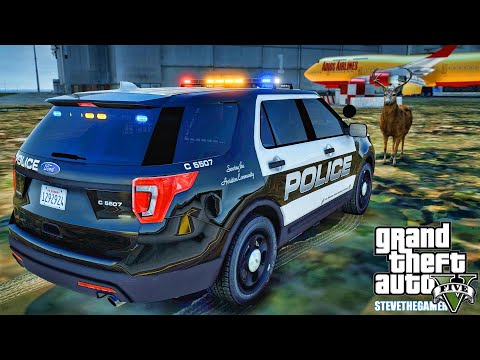 GTA 5 Mods | Airport Patrol| LAX| GTA 5 Lspdfr Mod| 4K
