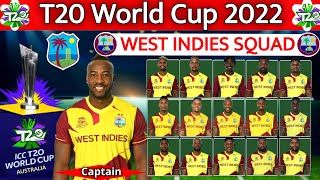 ICC T20 World Cup 2022 - West Indies Team Squad | West Indies Team T20 World Cup 2022 | T20 WC 2022