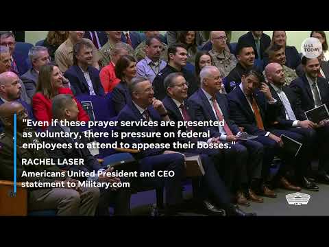 Hegseth prays for 'overwhelming violence' at Pentagon's monthly Christian service