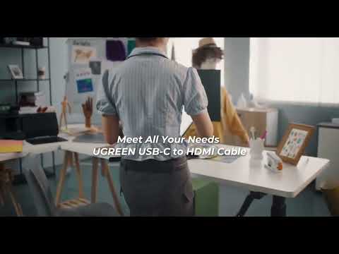 Кабель Ugreen CM565 USB-C на HDMI 2.1 8K 60 Гц 4K 240 Гц HDR10+ 1.5 м серый - фото 4 - id-p2340586927