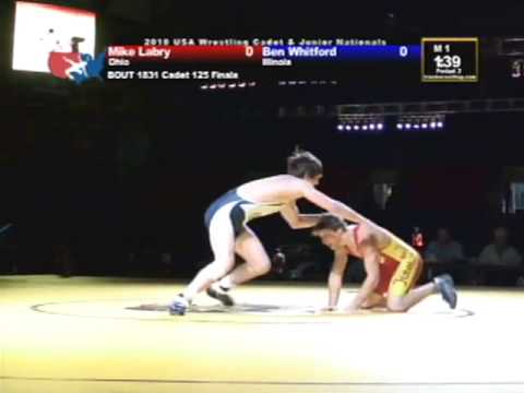 Cadet Freestyle Finals 125 pounds - Ben Whitford vs. Mike Labry