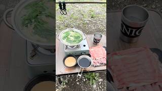 外で食べる豚しゃぶ＆ブリしゃぶ