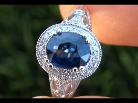 GIA CERTIFIED Unheated Top Gem- Near Flawless Cornflower Blue Sapphire & Diamond Ring