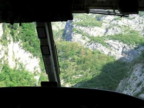 Helicopter ride in Mrtvica Canyon