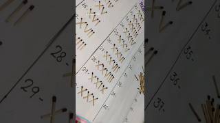 Roman Numbers 1 to 50 with Chart paper matchstick 🔥 #shorts #youtubeshorts #romannumber #project