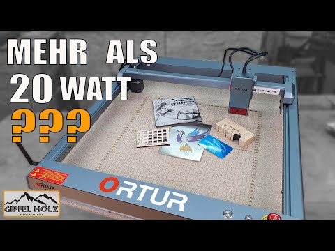 Ortur Laser Master 3 - 20 Watt im Test - Hat er mehr wie 20 Watt? Diodenlaser Test - farbig lasern