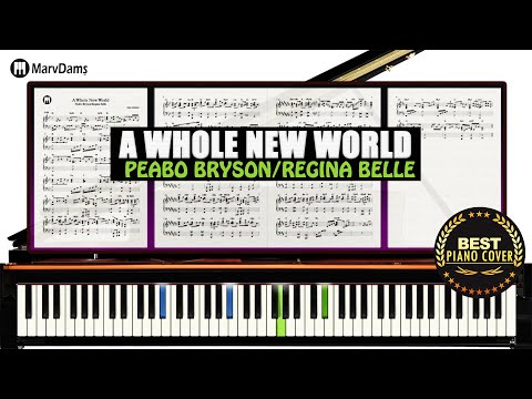 ♪ A Whole New World- Aladdin 2019 / Piano Cover Instrumental Tutorial Guide