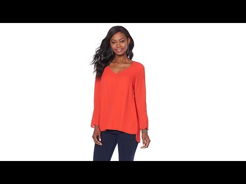 LYSSE SlitSleeve Blouse  Missy