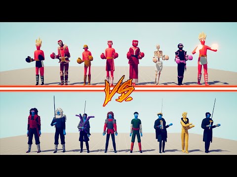 NARUTO TEAM vs BOXER TEAM - Totally Accurate Battle Simulator | TABS