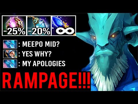 DOTA 1 MID HERO IS BACK! Rampage Crazy AoE Burn Counter Meepo Easy -45% CD All Skill Spam WTF Dota 2