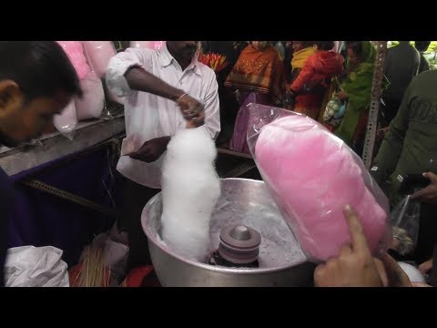 Exciting Tasty Hawai Mithai (Sugar Cotton Candy) at Village Winter Fair | Street Food Loves You