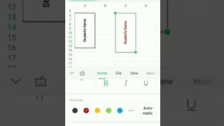 How To Write Vertically in Excel || Mobile App || WPS Office 👍🏻