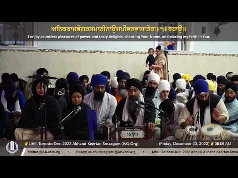 102 Bhai Jagjit Singh Jee NewYork at Toronto Dec  2022 Akhand Keertan Smaagam