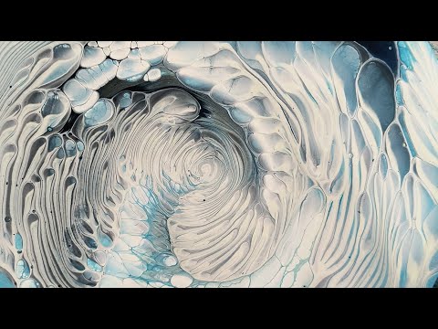 #126 Marshmallow Clouds in this Triptych Cloud Pour!! Let's do it again! #cloudpour 