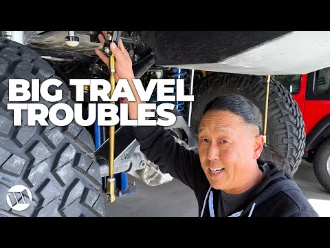 EVO Trailing Arms on a Jeep Gladiator and the Challenges that come with Really Big Vertical Travel