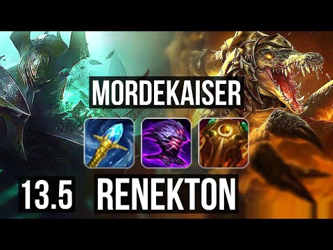 MORDEKAISER vs RENEKTON (TOP) | 8/0/2, 6 solo kills, Legendary | KR Diamond | 13.5