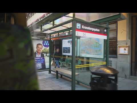 Sweden, Stockholm, bus 3 ride from Polhemsgatan to Fleminggatan