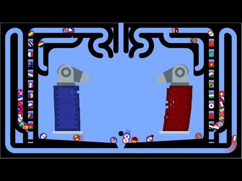 Castle Destruction - WORLDBALL Marble Race: World War