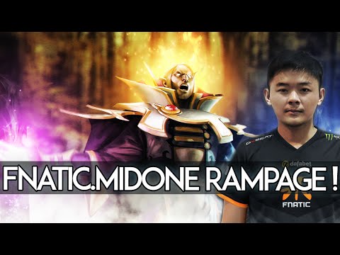 Fnatic.MidOne 8k Invoker Base Defend Rampage Dota 2