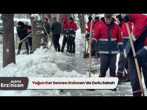 Yoğun Kar Sonrası Erzincan’da Zorlu Sabah