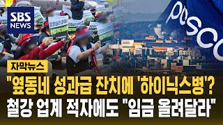 "옆동네 잔치에 전부 '하이닉스병'?" 적자 나도 '남 얘기'..포스코·현대제철 "우리도 임금 올려달라" (자막뉴스) / SBS