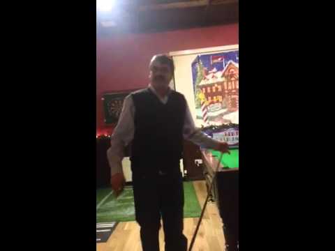 Mike Larkin in pjs pool competition