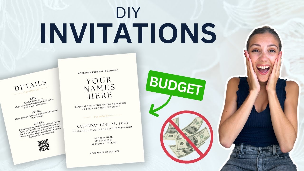 How to DIY Wedding Invitations in Canva 2025 | Budget Wedding Planning for a Bride-to-Be