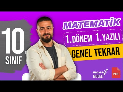 10.Sınıf 1.Dönem 1.Yazılı Genel Tekrar + Soru Avcısı  | YAZILI KAMPI | Rehber Matematik