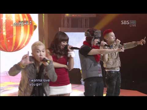 [111225] SBS Inkigayo: Electroboyz - Ma Boy 2 feat.Hyolyn