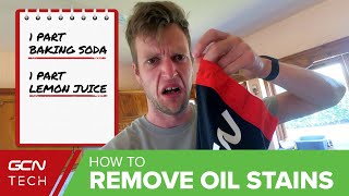 How To Remove Bike Oil Stains From Clothes | GCN Tech Cleaning Tips