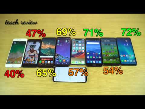 iPhone X vs Note 8 vs S8+ vs Nokia 8 vs LG V30 vs OnePlus 5 vs 8 Plus vs Mate 10 Battery Drain Test!