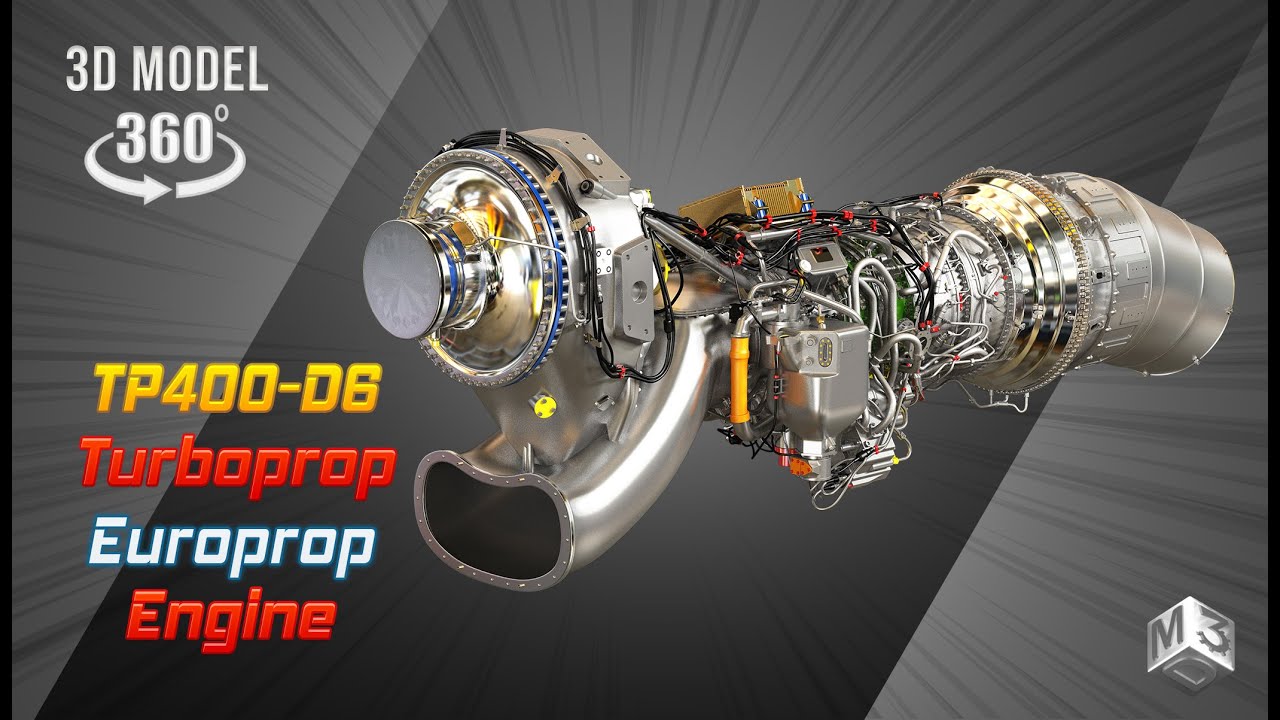 Airbus engine tp400-d6 3D Model