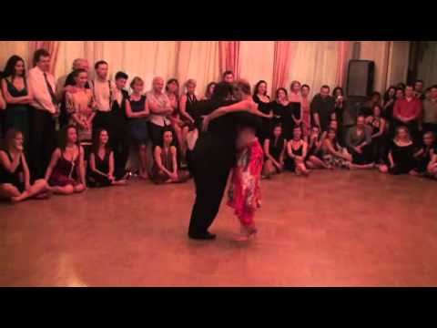  Alejandra Mantinan  and  Aoniken Quiroga  are  dancing  to  the  tango  "  Humillacion  "