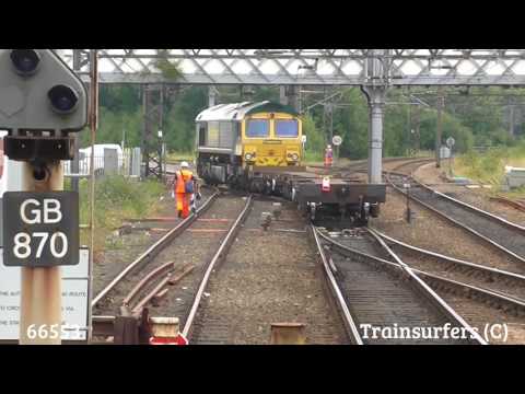 Freightliner Class 66 No. 66553 on 4H67 Crewe B.H - Guide Bridge Yd @ Guide Bridge on 22.08.17 - HD