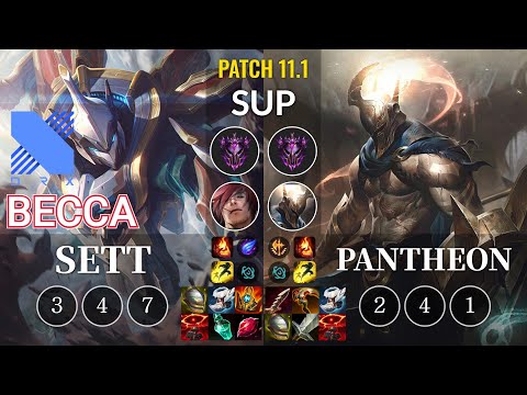 DRX Becca Sett vs Pantheon Sup - KR Patch 11.1