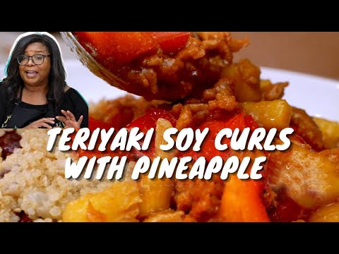 Teriyaki Soy Curls with Pineapple and Bell Pepper