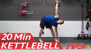 HASfit's 20 Minute Kettlebell Workout - Kettle Bell Exercise Routine - Kettlebell Training Work Out