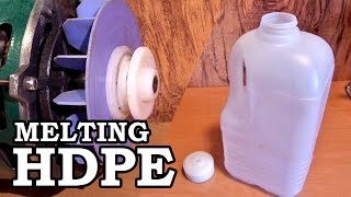 Making Plastic Rod Stock - Melting HDPE Milk Jugs