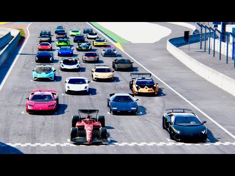 Ferrari F1 2022 vs Lamborghini Hypercars at Monza GP