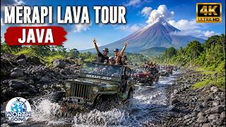 Download lagu Merapi Lava Tour Indonesia 4K | Volcano Adventure, Black Lava Fields & Mount Merapi mp3