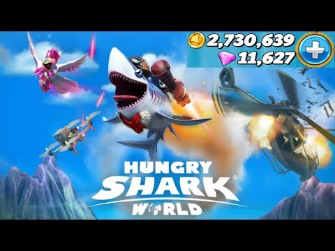 Hungry Shark World - All 28 Sharks Unlocked ROBO Mr.Snappy Zombie Robo Shark Gameplay 2018