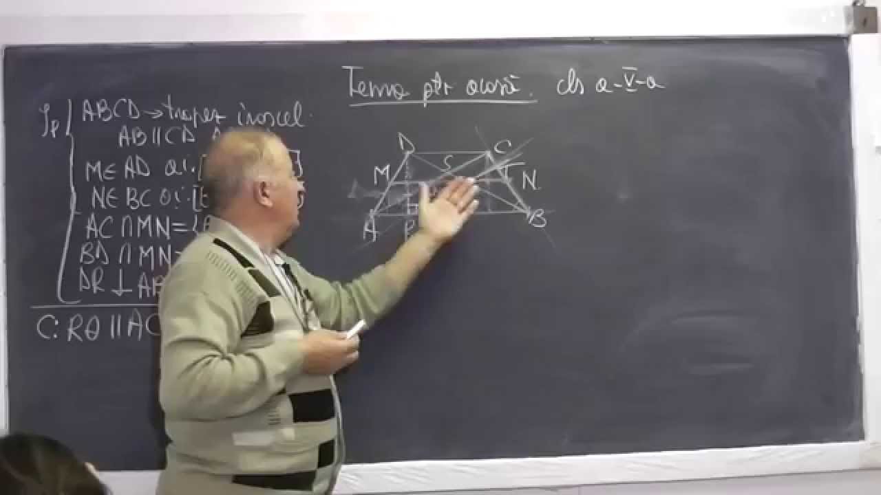 1/2 Lectia 690 Trapez isoscel Linia mijlocie in trapez si triunghi Dreptunghiul Paralelogramul Cls 7