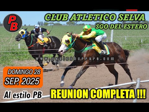 CARRERAS HIPODROMO CLUB ATLETICO SELVA - SANTIAGO DEL ESTERO (28/09/2025)