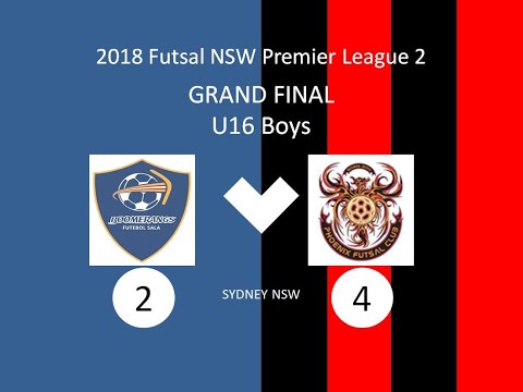 2018 FNSW PL2 u16s Grand Final Boomerangs FS v Phoenix Futsal Club