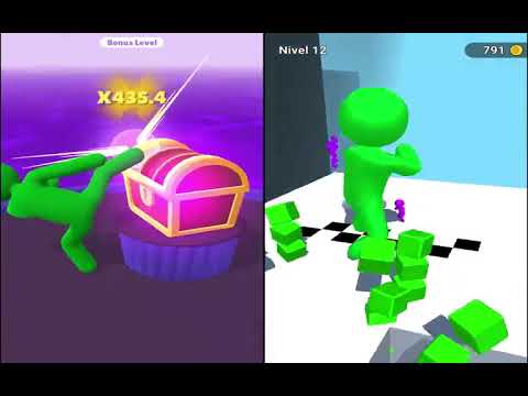 COLOR RUN STICKMAN 3D vs  GIANT RUSH!
