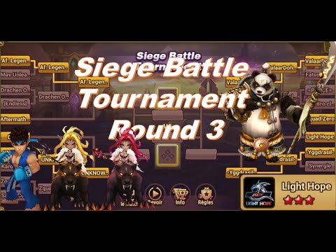 Siege Tournament Round 3 EU Serveur  ( Versus Light Hope  One FR guilde road to semi final !! )