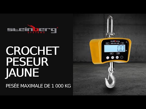 Vidéo - Balance suspendue - numérique - 1 000 kg/0,2 kg - avec écran LCD et télécommande