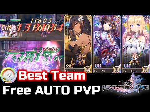 The BEST Magical PvP Team!! - Free AUTO Showcase - Queen Ushpia - 60FPS - Revived Witch