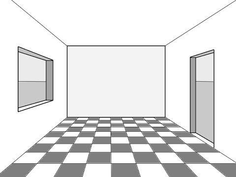 Prospettiva Centrale #2 STANZA . ROOM IN 1 POINT PERSPECTIVE